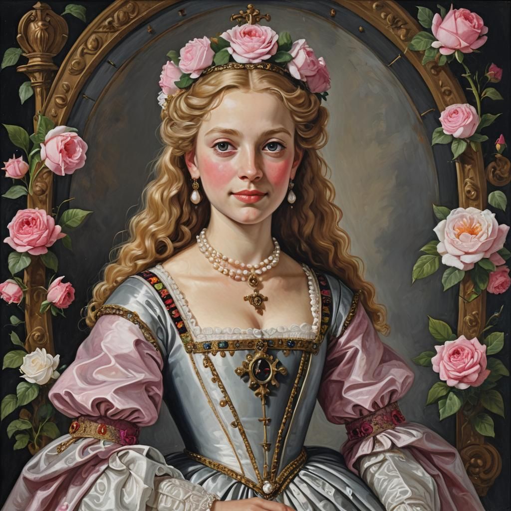 Marguerite of Valois Portrait in Renaissance Style