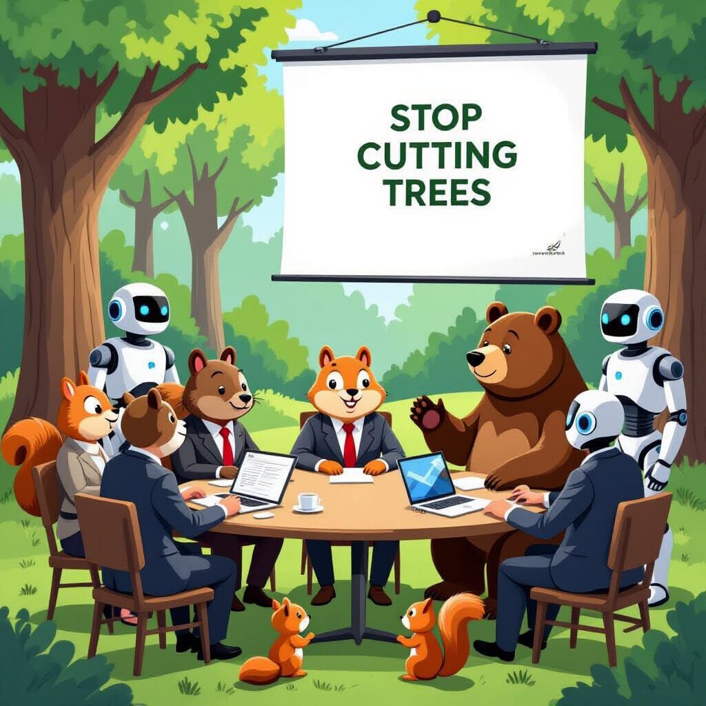 Forest Animals & Robots Debate Sustainability