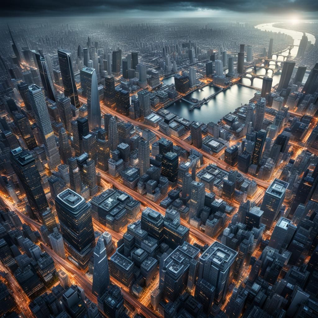 AI-Designed City of the Future: Hyperrealistic Vision