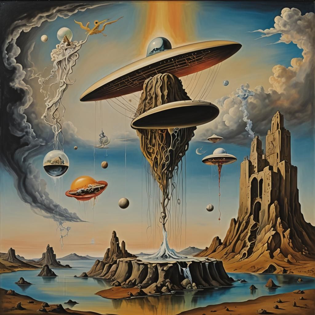 Surreal Led Zeppelin in Dali Style