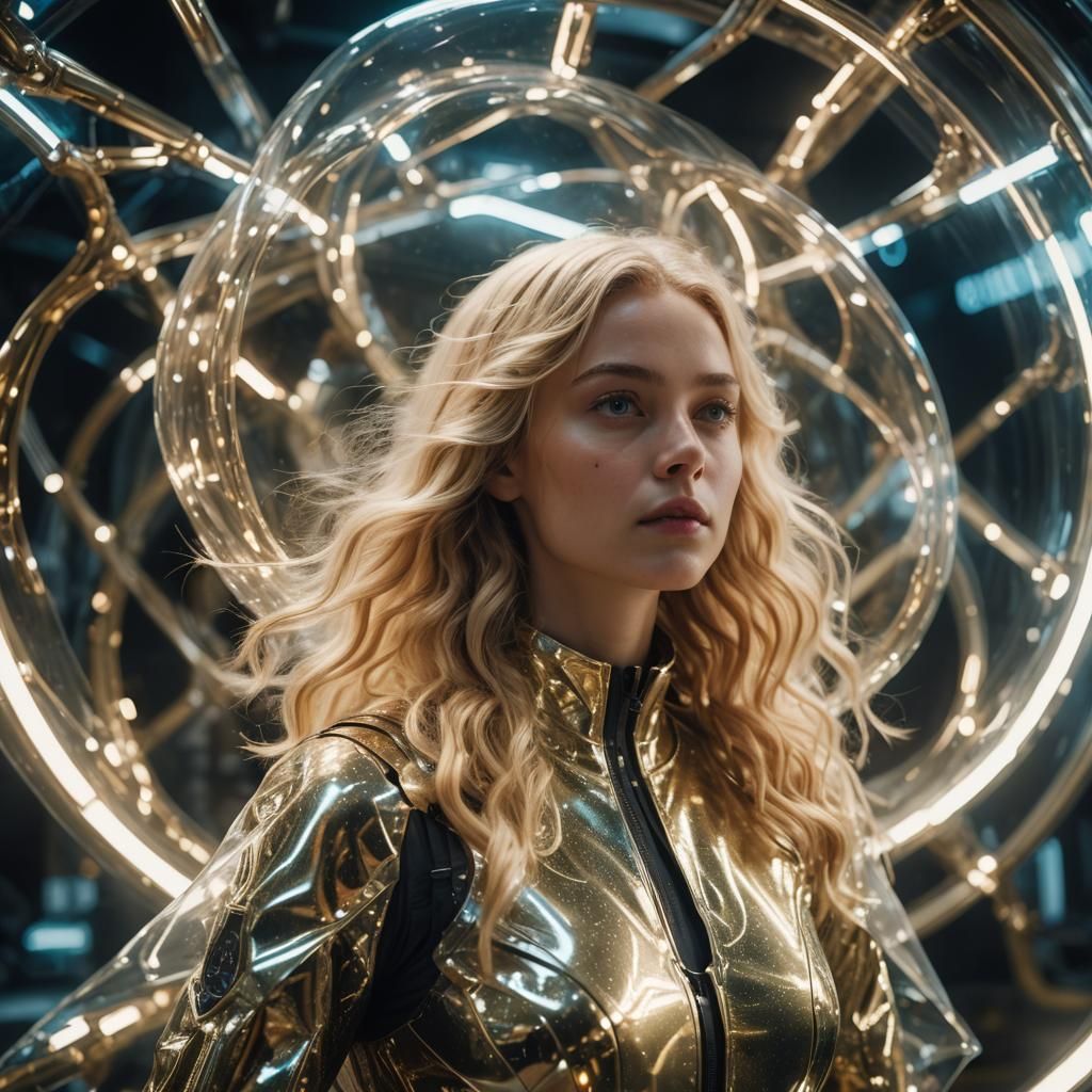 Blonde Fairy in Spaceship, Cinematic Still