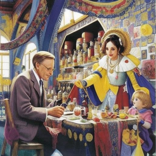 Abstract Splatter Composition in Pollock Style