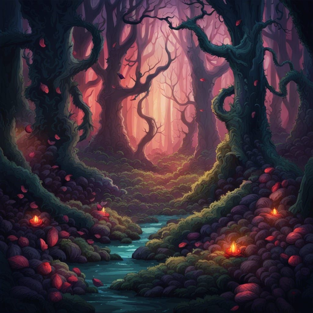 Magical Forest of Death: A Beautifully Dangerous Scene