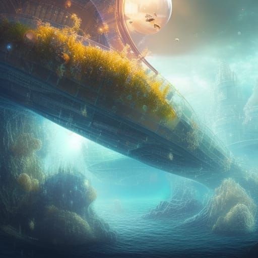 Underwater Bubble City: A Digital Matte Painting