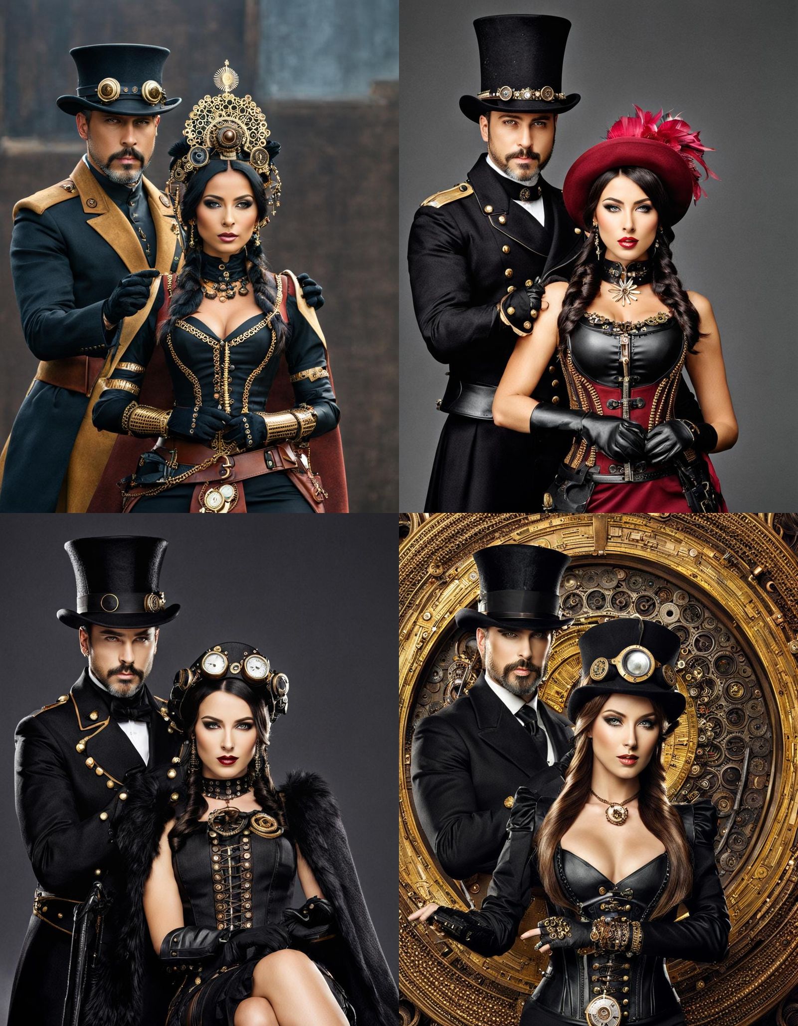 Detailed Steampunk Design with Victorian Elements