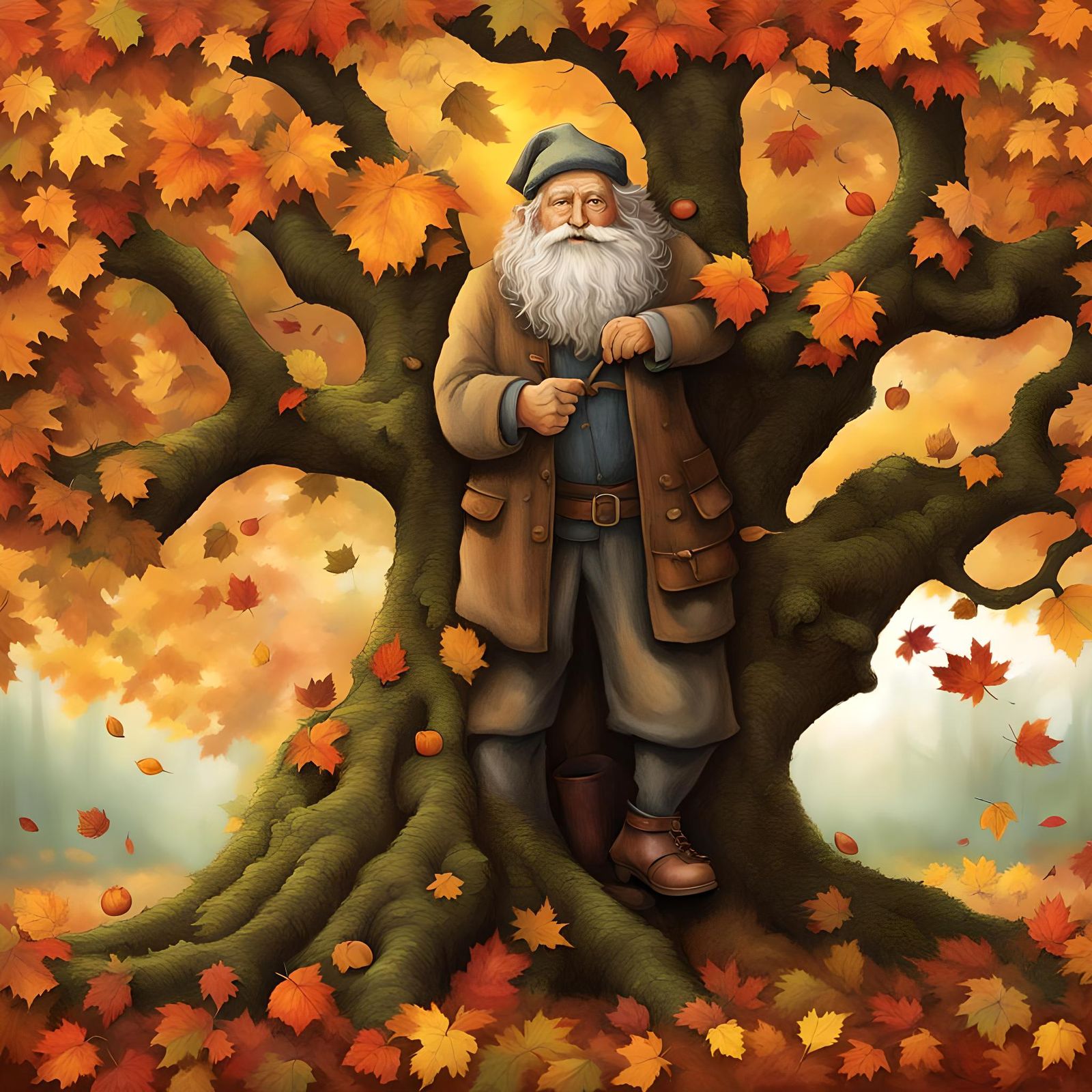 Autumnal Fantasy Landscape in Detailed Matte Painting