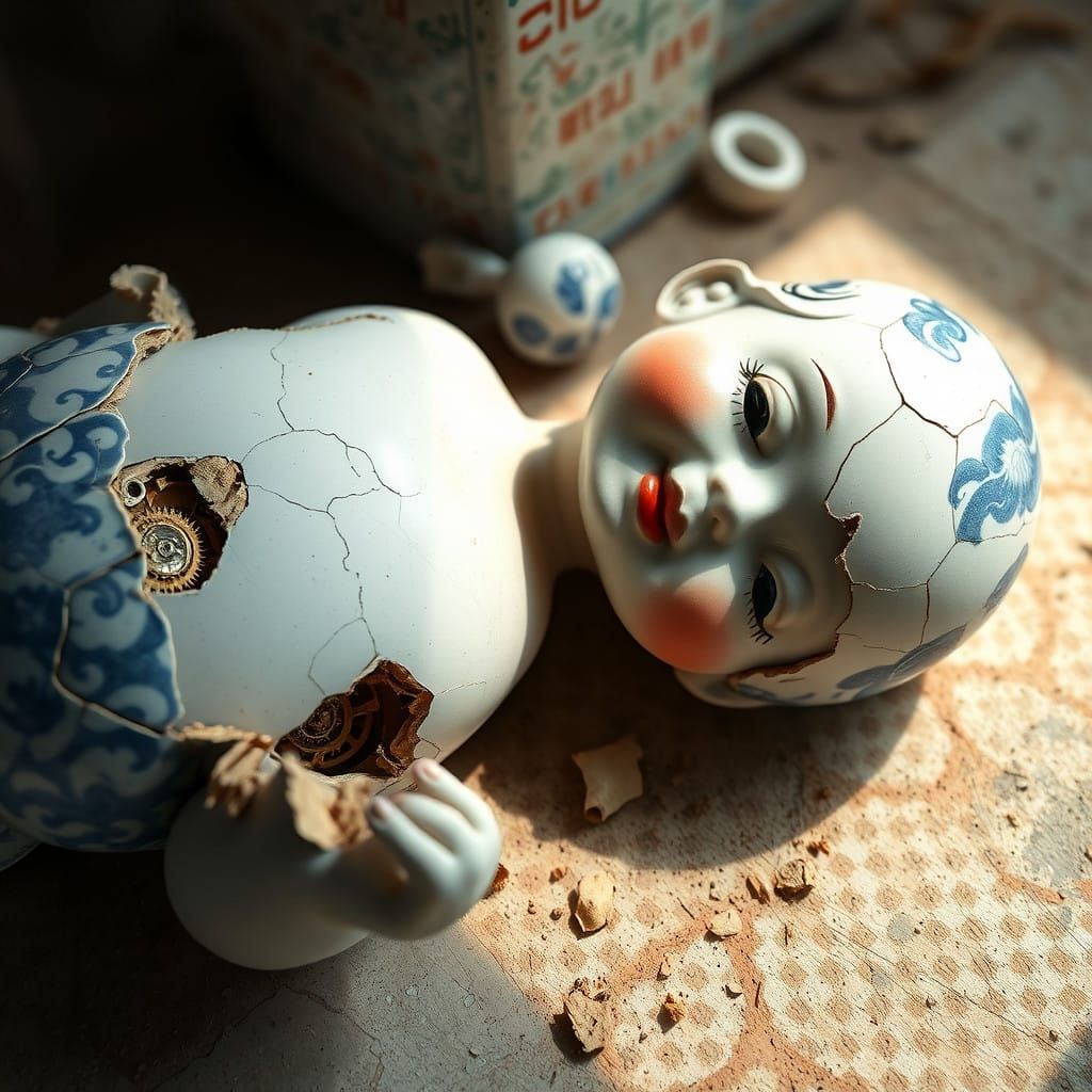 Forgotten Chinese Porcelain Doll Reveals Haunting Inner Deta...