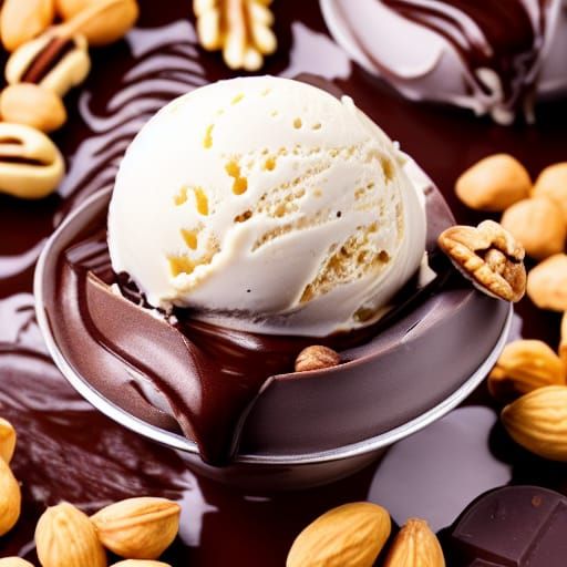 Chocolate Nut Ice Cream: HD Ultra Detail