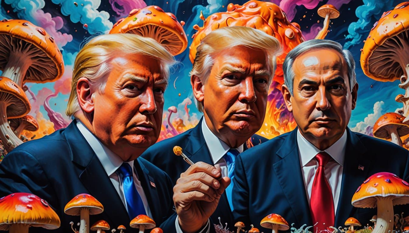 Surreal Hallucinogenic Trip: Netanyahu and Trump in Fauvist ...