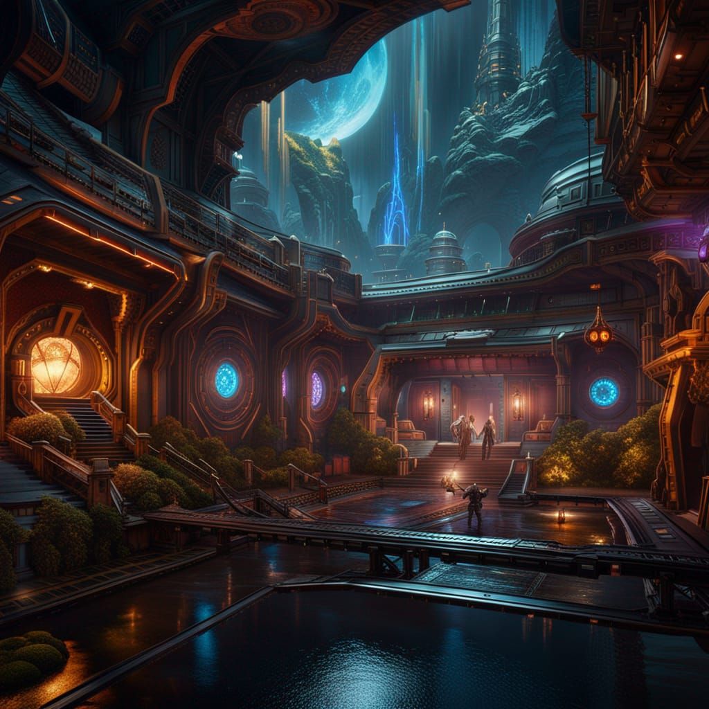 Sci-fi Pilot in Detailed Matte Painting