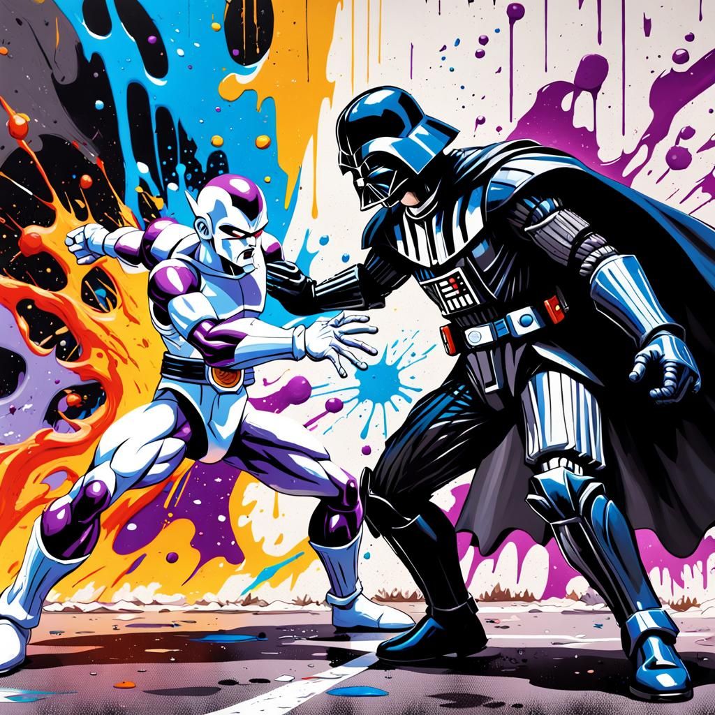 Freeza Versus Darth Vader: Epic Graffiti Battle