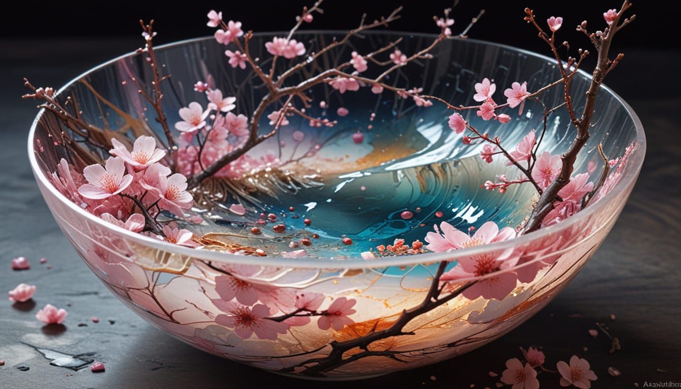 Elegant Ceramic Bowl with Gentle Kintsugi in Morning Light