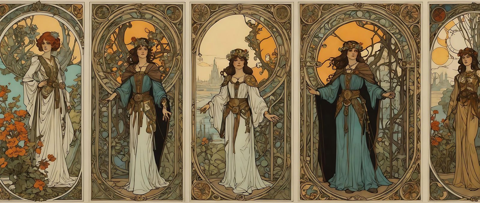 Art Nouveau Comic Book Page by Doran and Kaluta