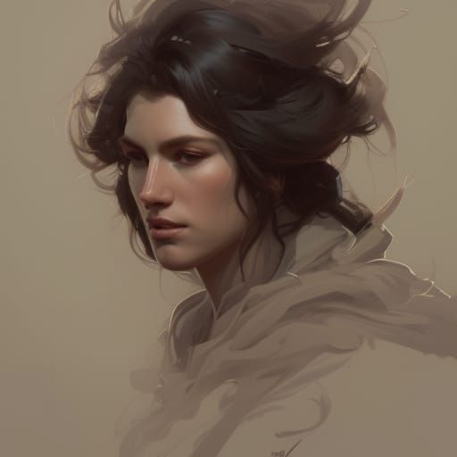 Detailed Portrait of a Caucasian Shepherd