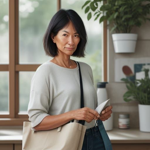 Casual, Earthy Tote Bag in Soft, Woven Material