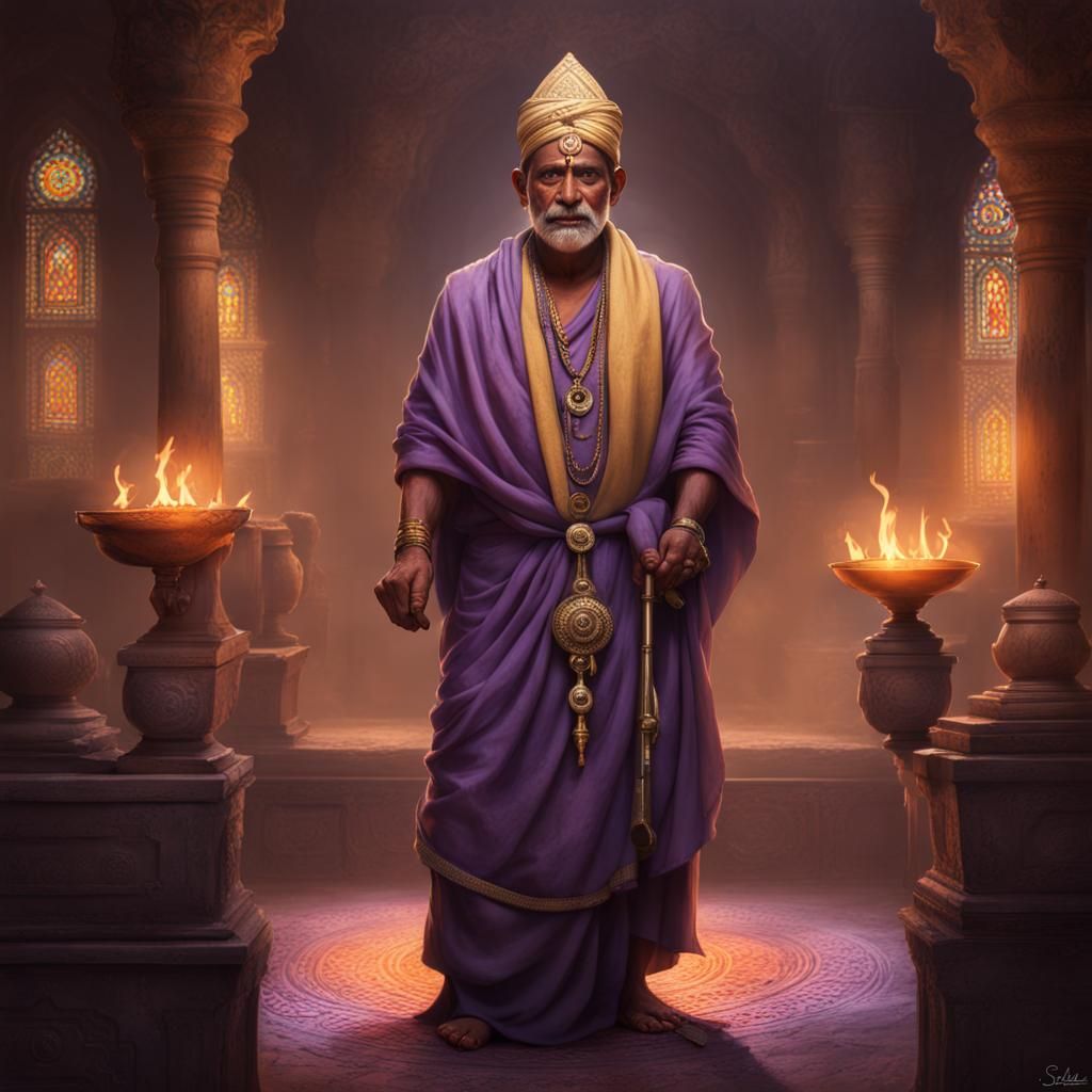 Indian Healer Priest with Staff