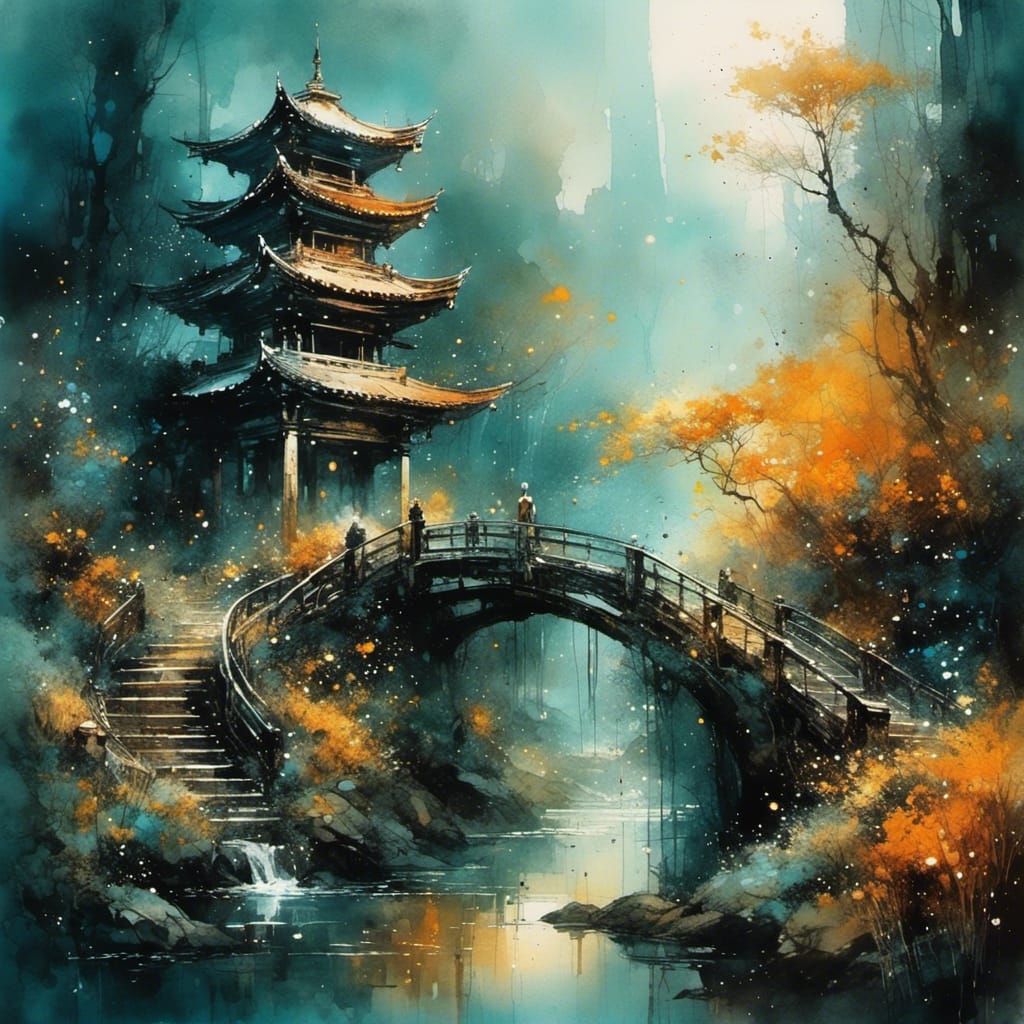 Asian Android Fusion: Futuristic Tech and Tradition