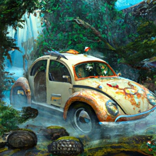 Beetle Aquarium in Ethereal Fantasy Style