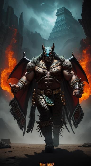 Mayan Superhero Movie Poster in Cinematic Style