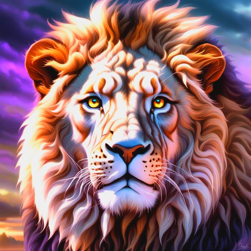 Detailed Matte Painting of Simba in 8k