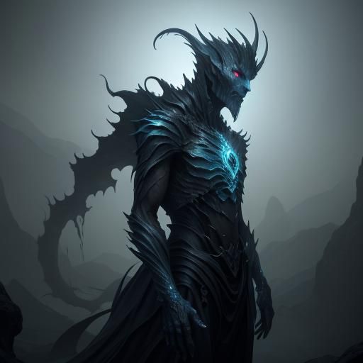 Ethereal Demon in Fantasy Concept Art Style