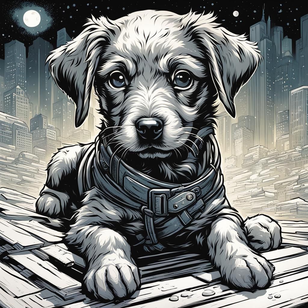 Puppy Comic Book Art