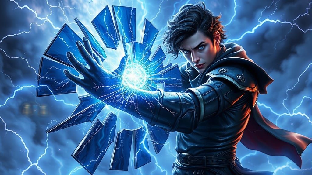 Blood Mage Shatters Mirror with Lightning Energy