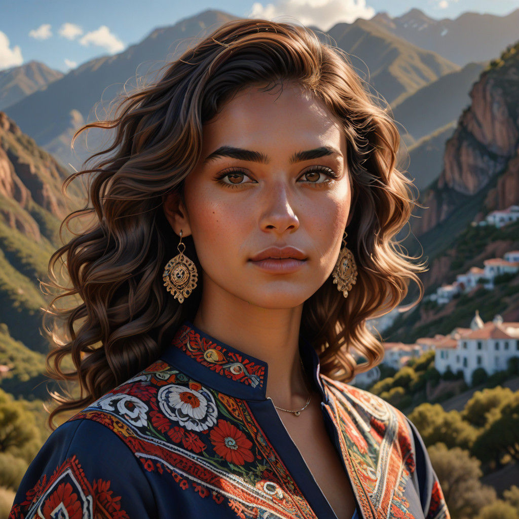 Chilean Beauty in Modern Attire