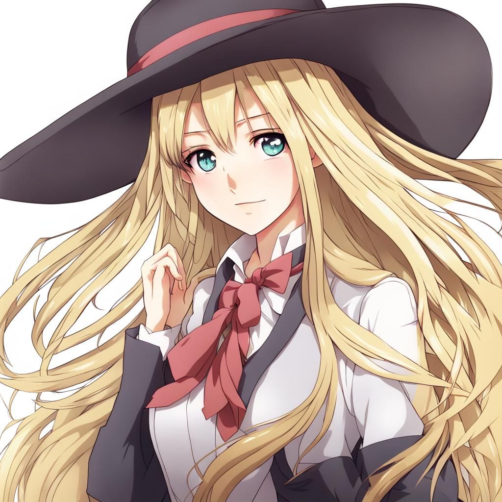 Blonde Anime Girl with Long Hair