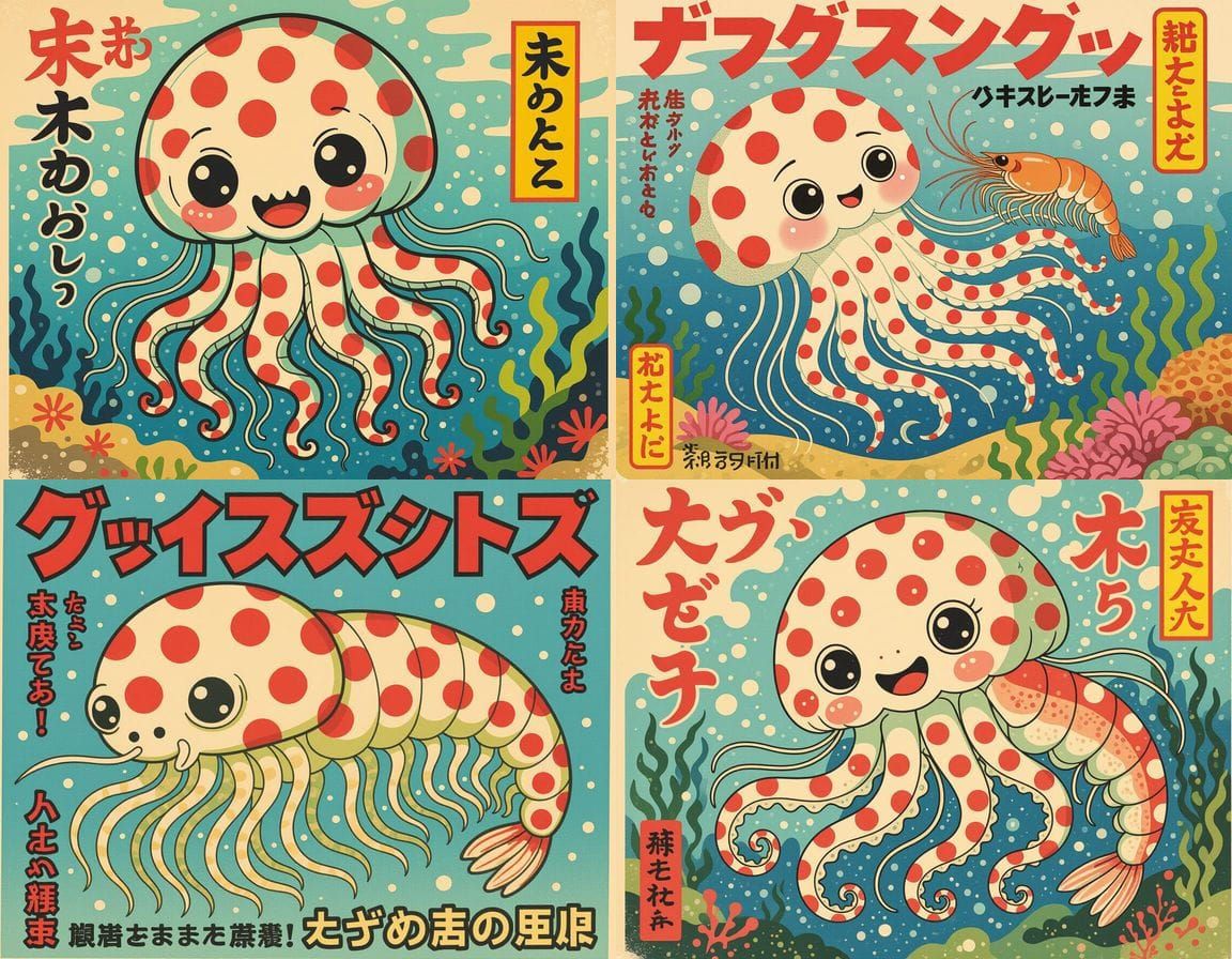 Kawaii Horror: Mutant Jellyfish Prawn Movie Poster