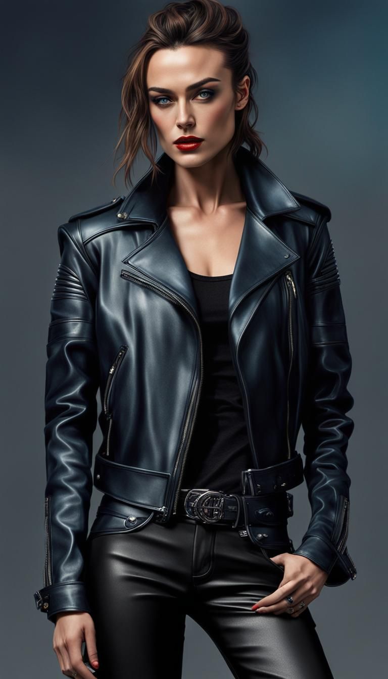 Cyberpunk Keira Knightley Rockstar in London