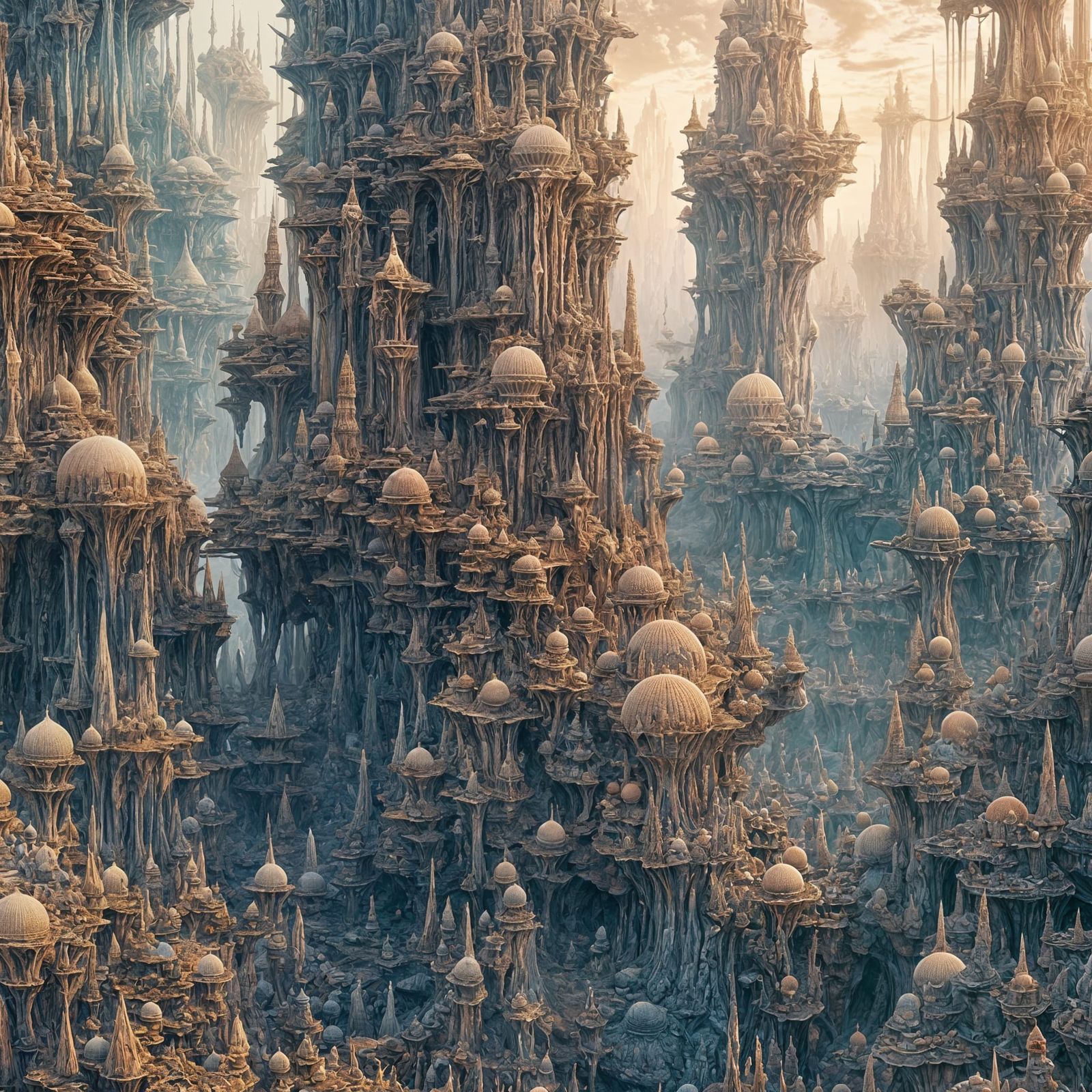 Fractal Alien Desert-scape in Abstract Style