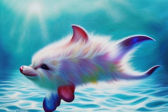 Adorable Kitten-Dolphin Hybrids in Coral Reef