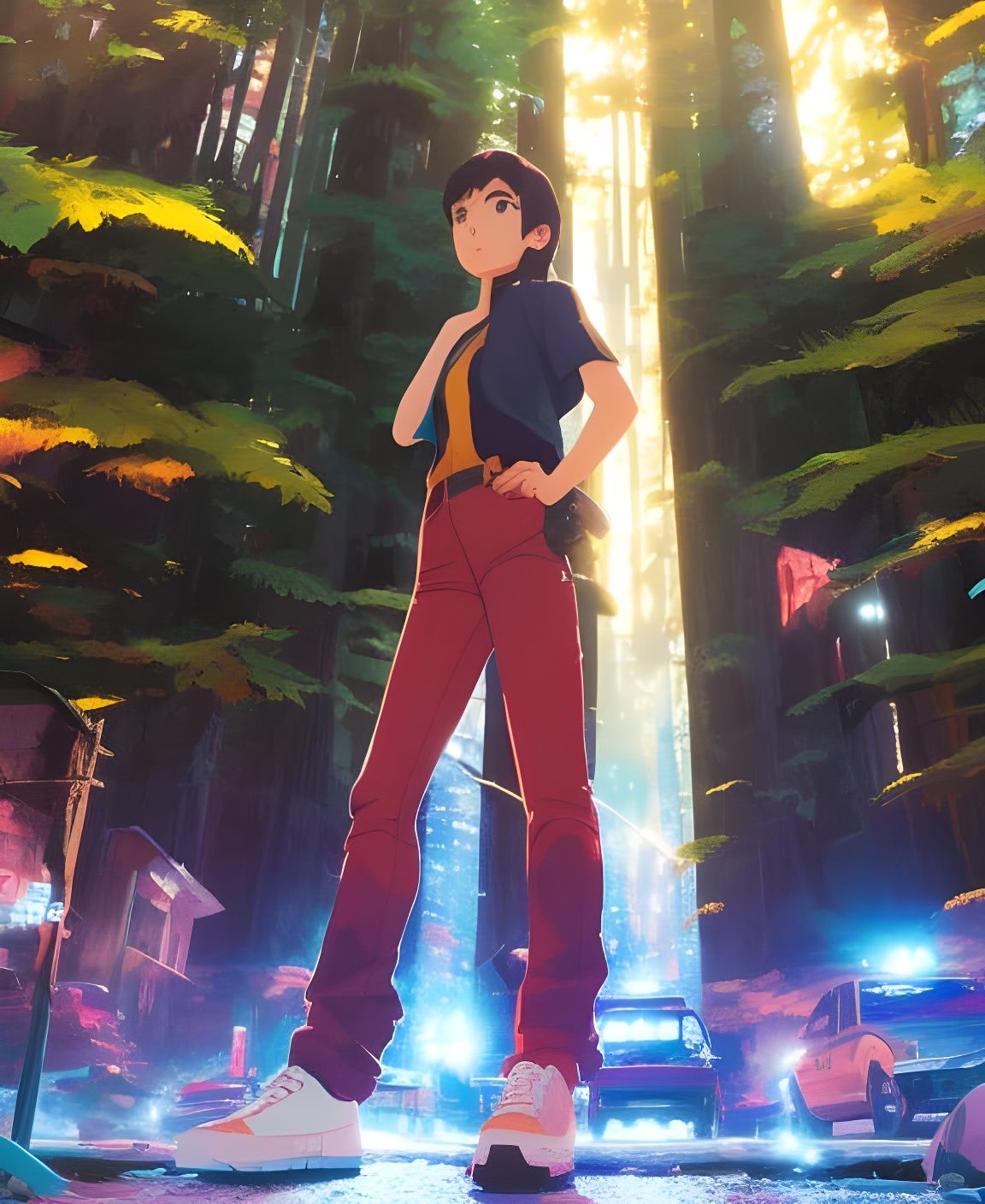 Maximalist Action Painting in Digital Art Style