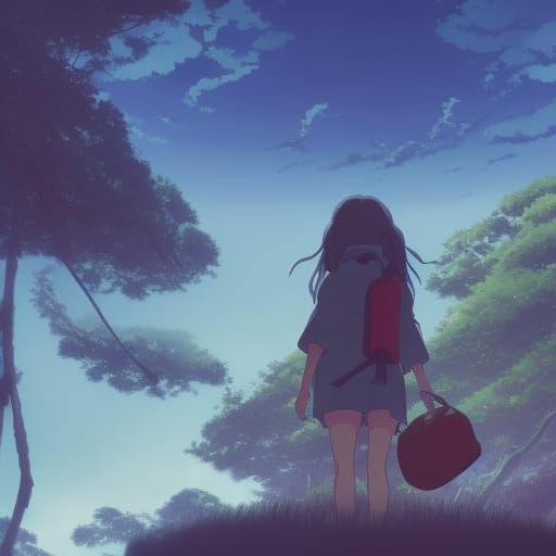 Resilience: Anime Key Visual in Ghibli Style