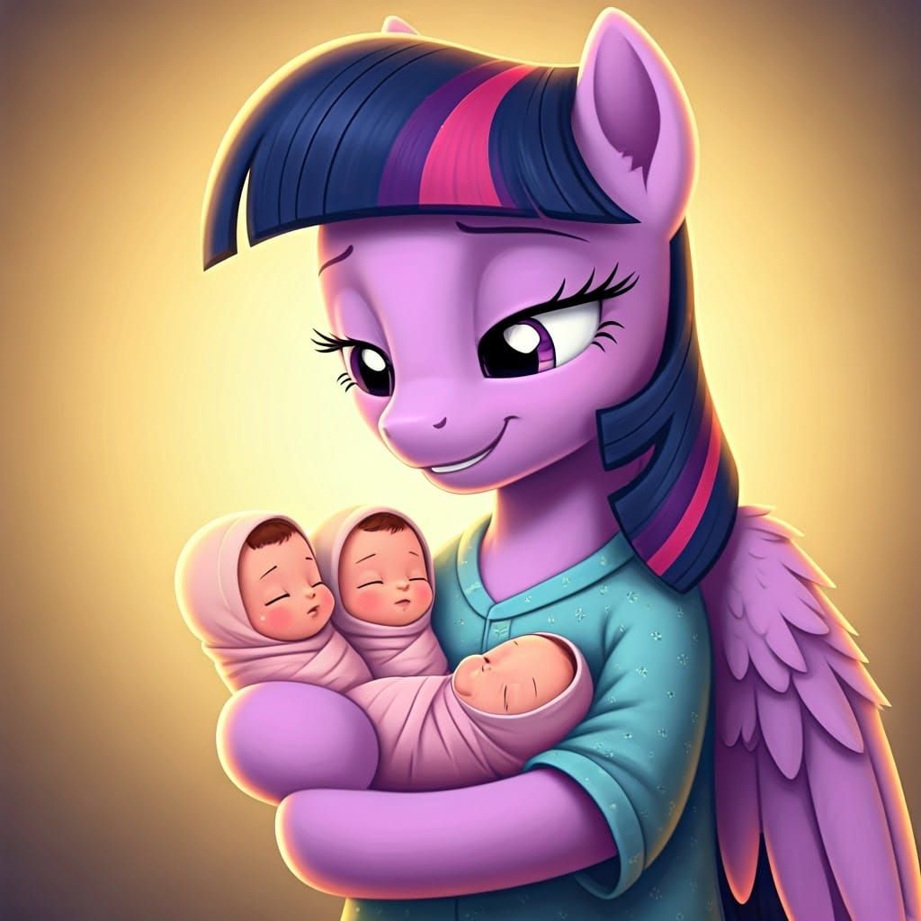 Twilight Sparkle's Heartwarming Triplets: A Pixar-esque Scen...