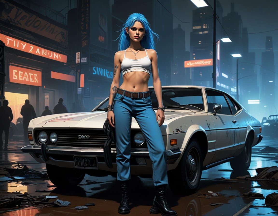 Cyberpunk Rebellion Icon Emerges from Hard Times