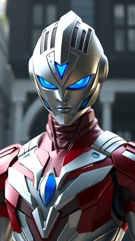 Ultraman in Detailed 3D Anime Style