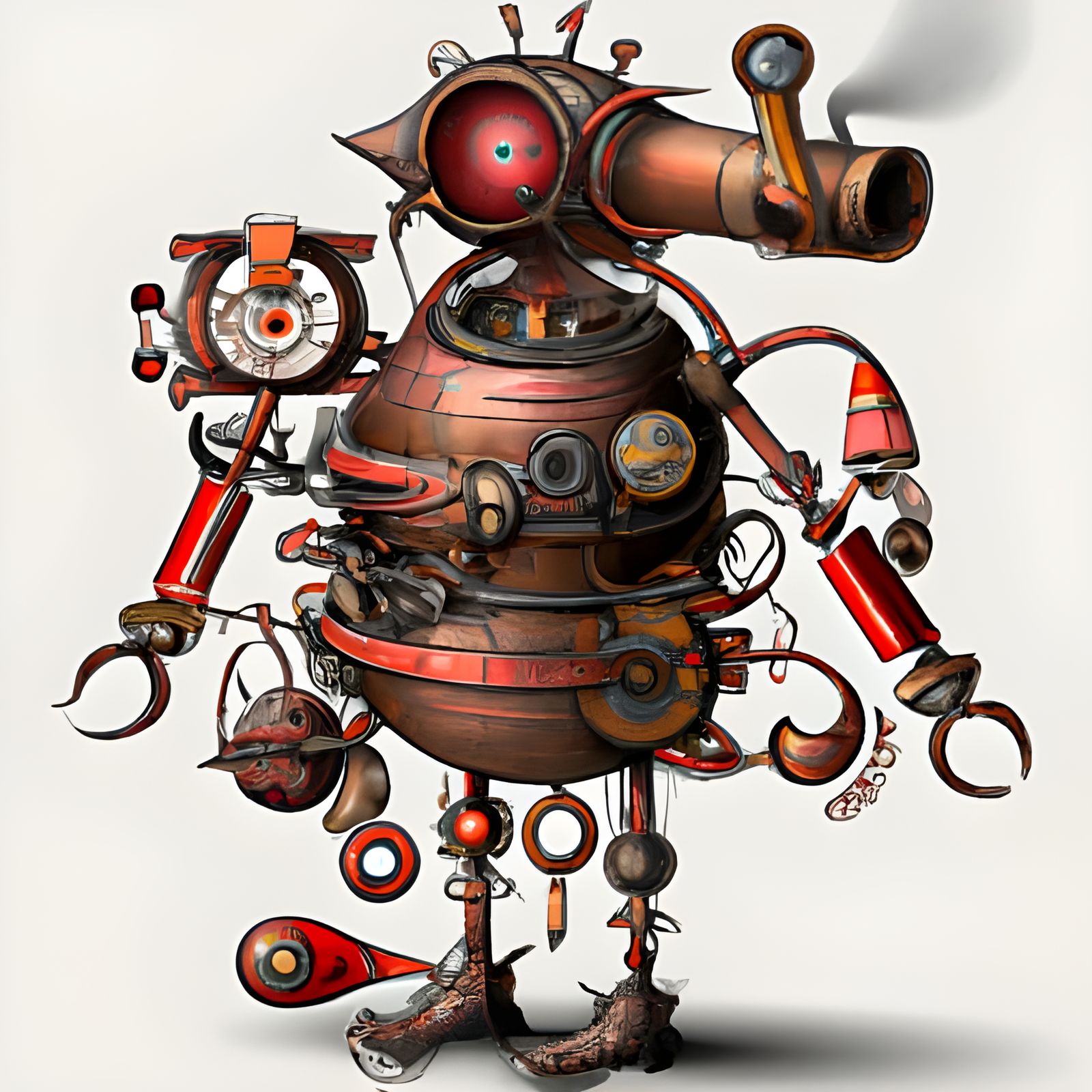 Steampunk Robots Delivering Goods