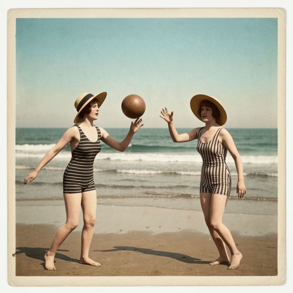 1920s Beach Fun in Autochrome Style