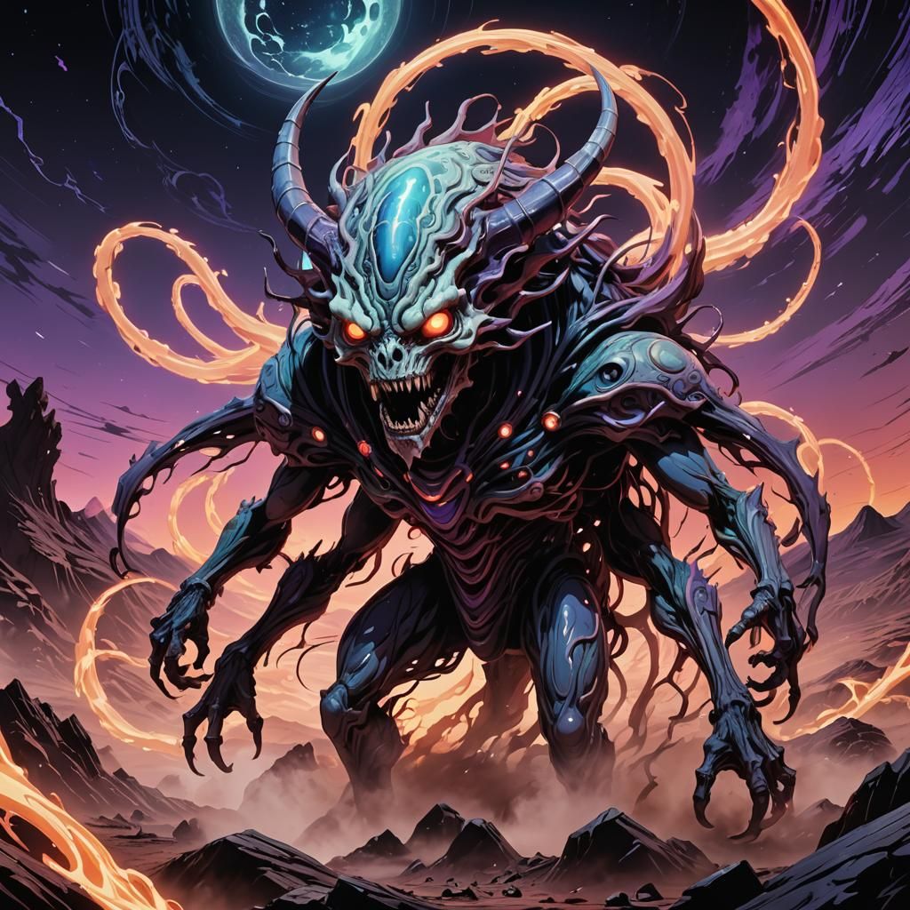 Eldritch Porcelain Horror Emerges in Sci-Fi Manga Style