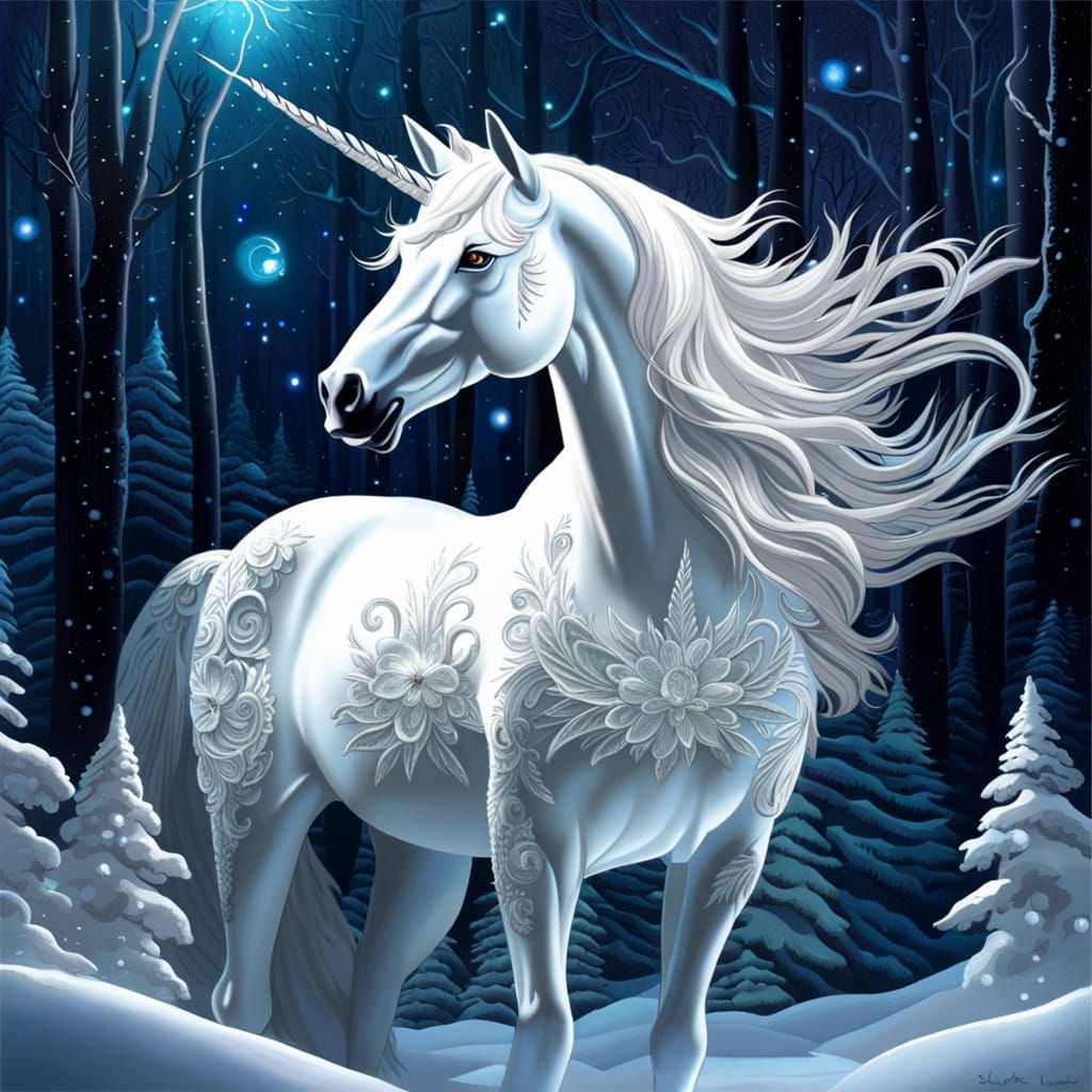 Snow Unicorn Emerges from Galactic Creation