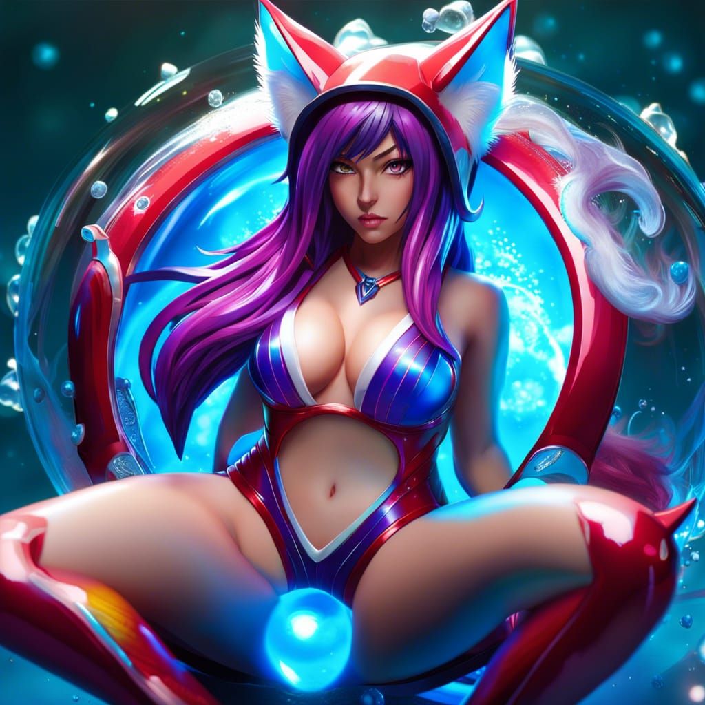 Ahri from League of Legends in Hyperrealistic Style