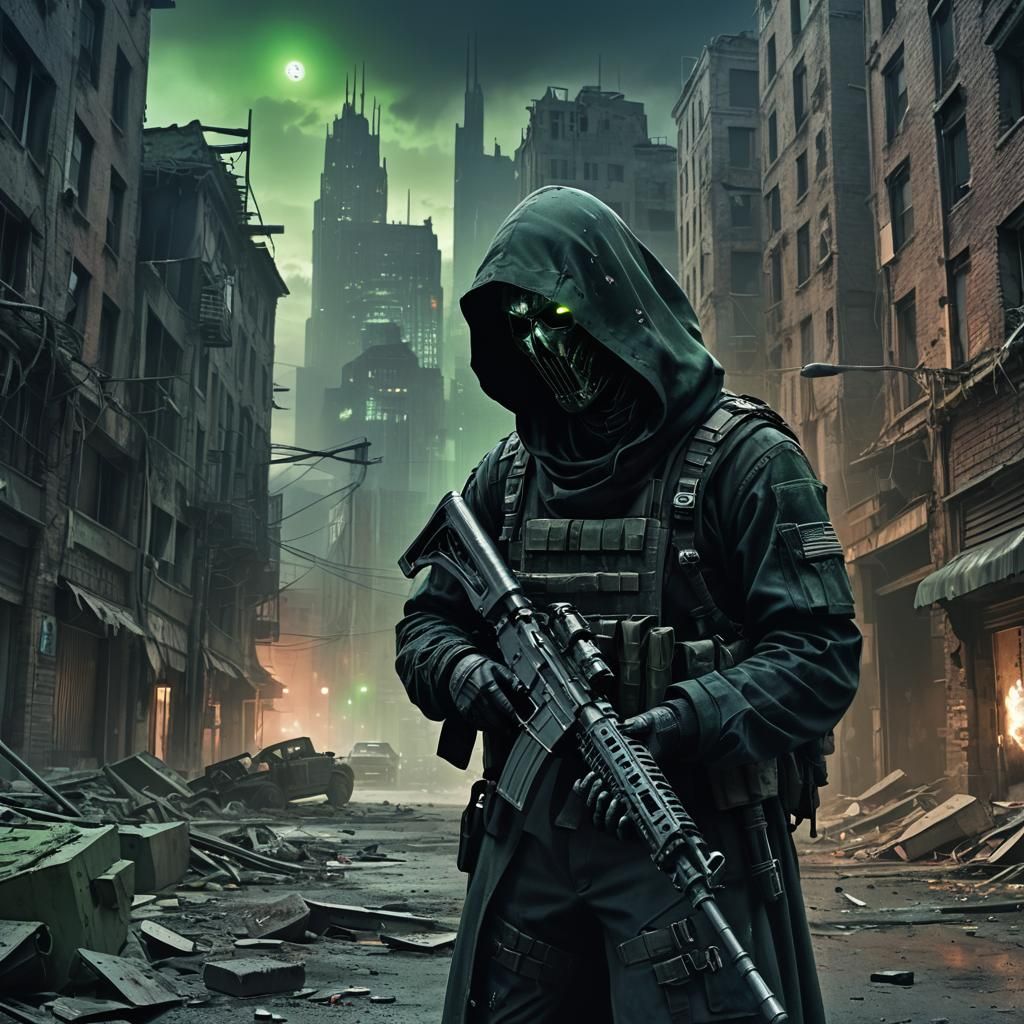 Grim Reaper as Special Forces Soldier in Digital Art
