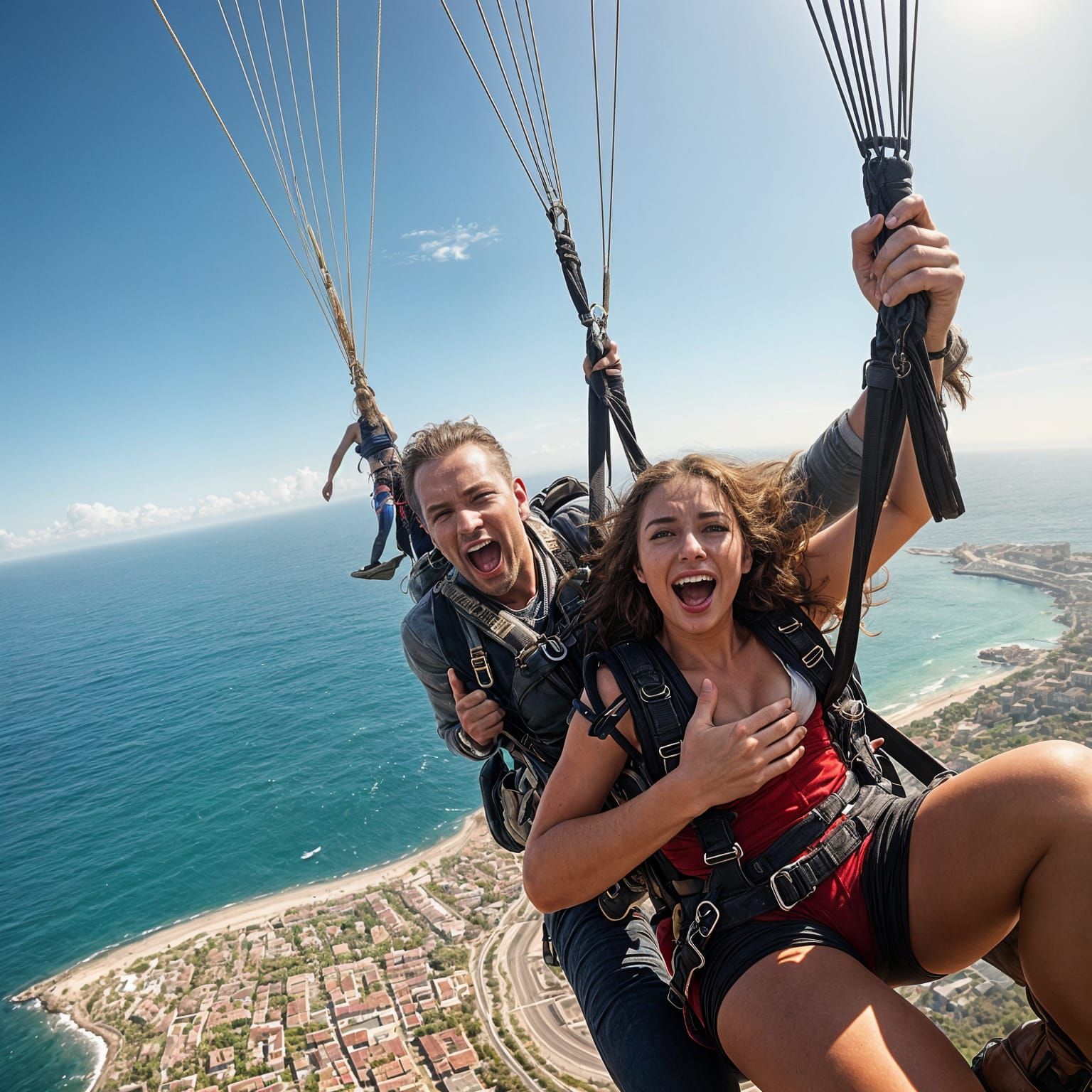 Parasailing Adventure over the Mediterranean Sea