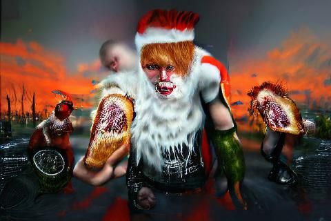 Cannibal Santa's Gingerbread Feast: A Digital Nightmare