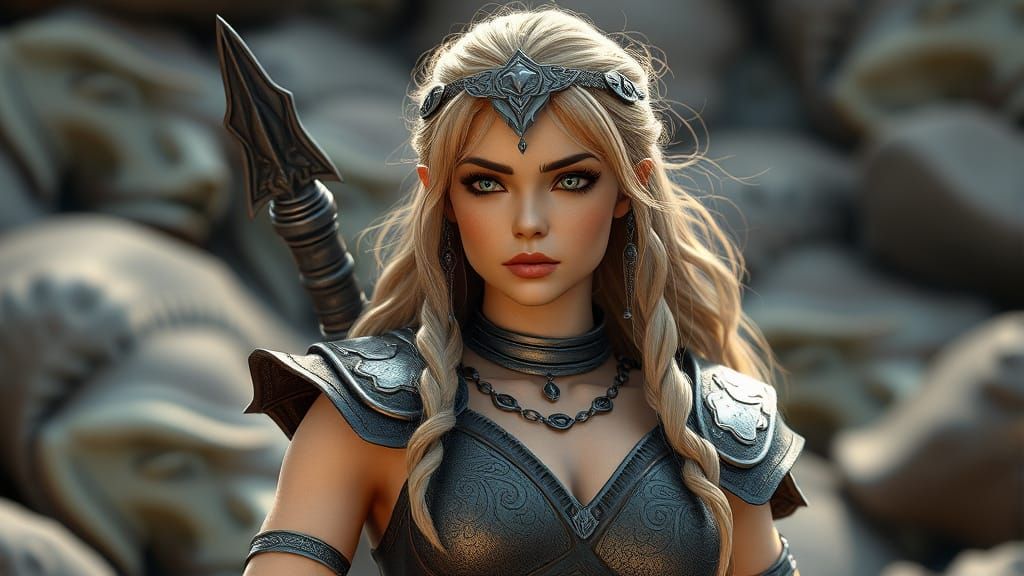 Hyperrealistic BJD Doll in Xena Warrior Princess Costume