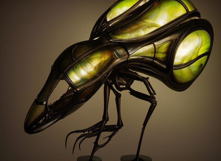 Hyperdetailed Alien Insectoid Close-Up