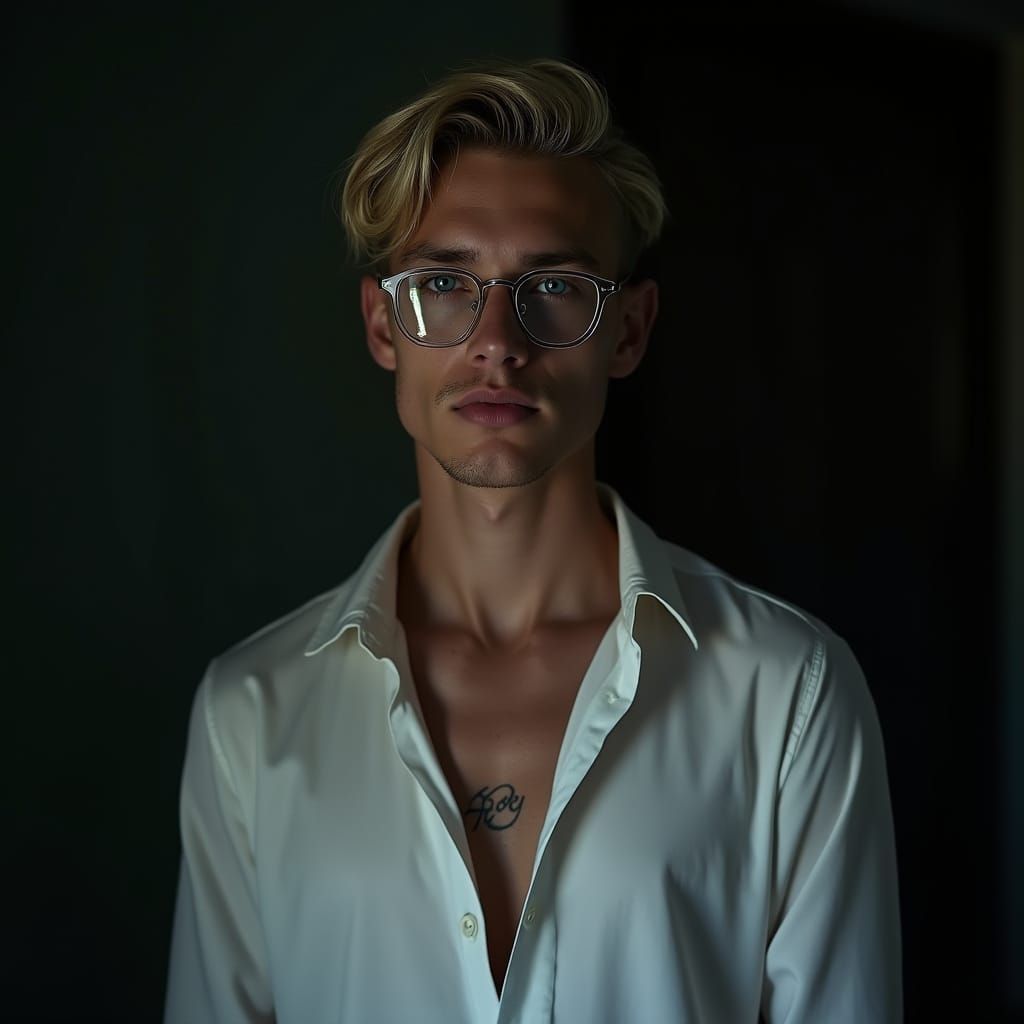 Enigmatic Gentleman in Moody Light