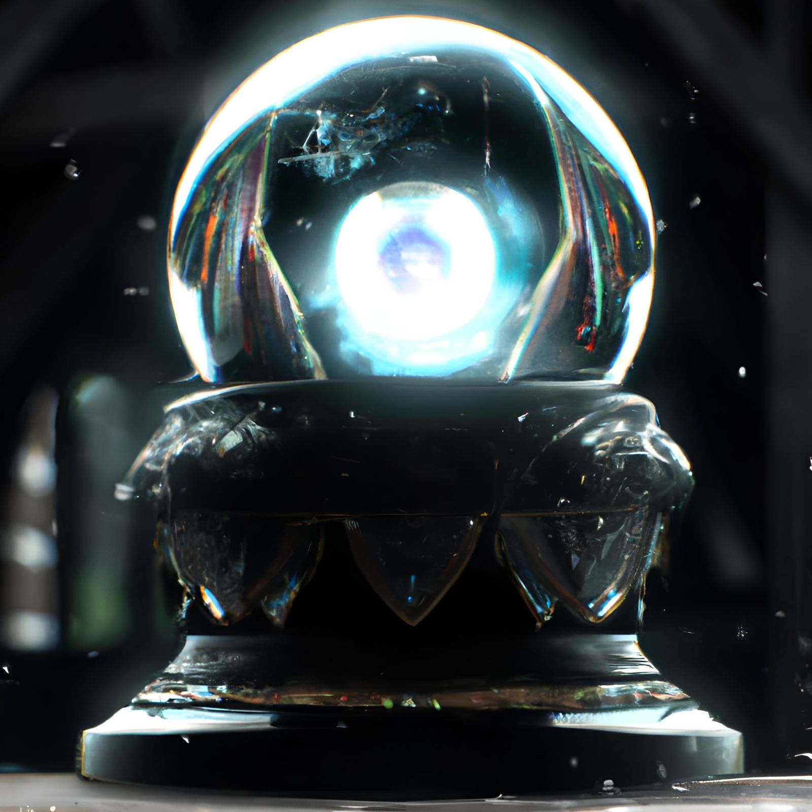 Witch's Crystal Ball Captures a Spiritual Soul